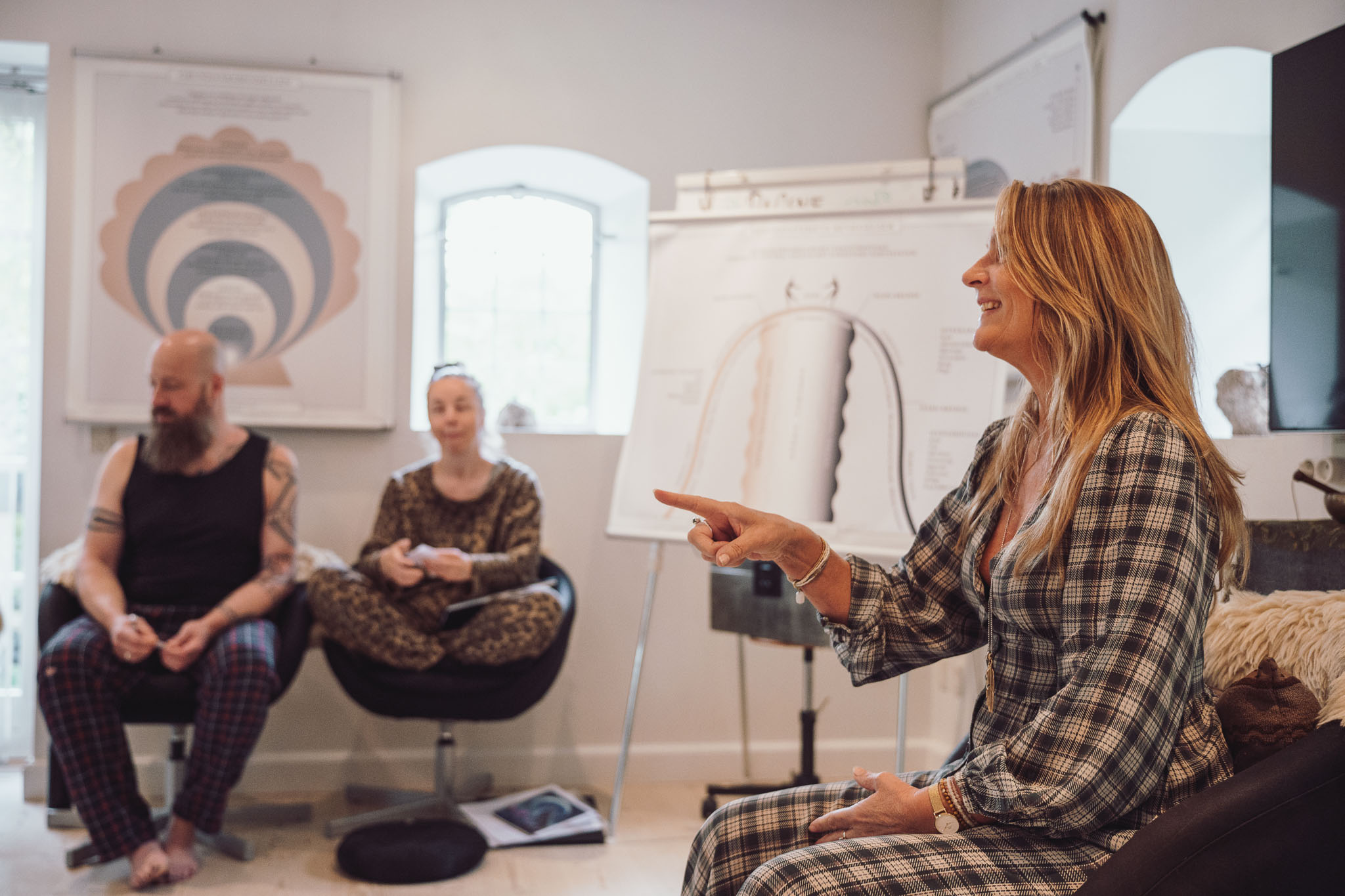 Undervisning på psykoterapeutuddannelsen med fokus på personlig udvikling, gruppedynamik, terapeutiske metoder og faglig refleksion på Tobias-Skolen.